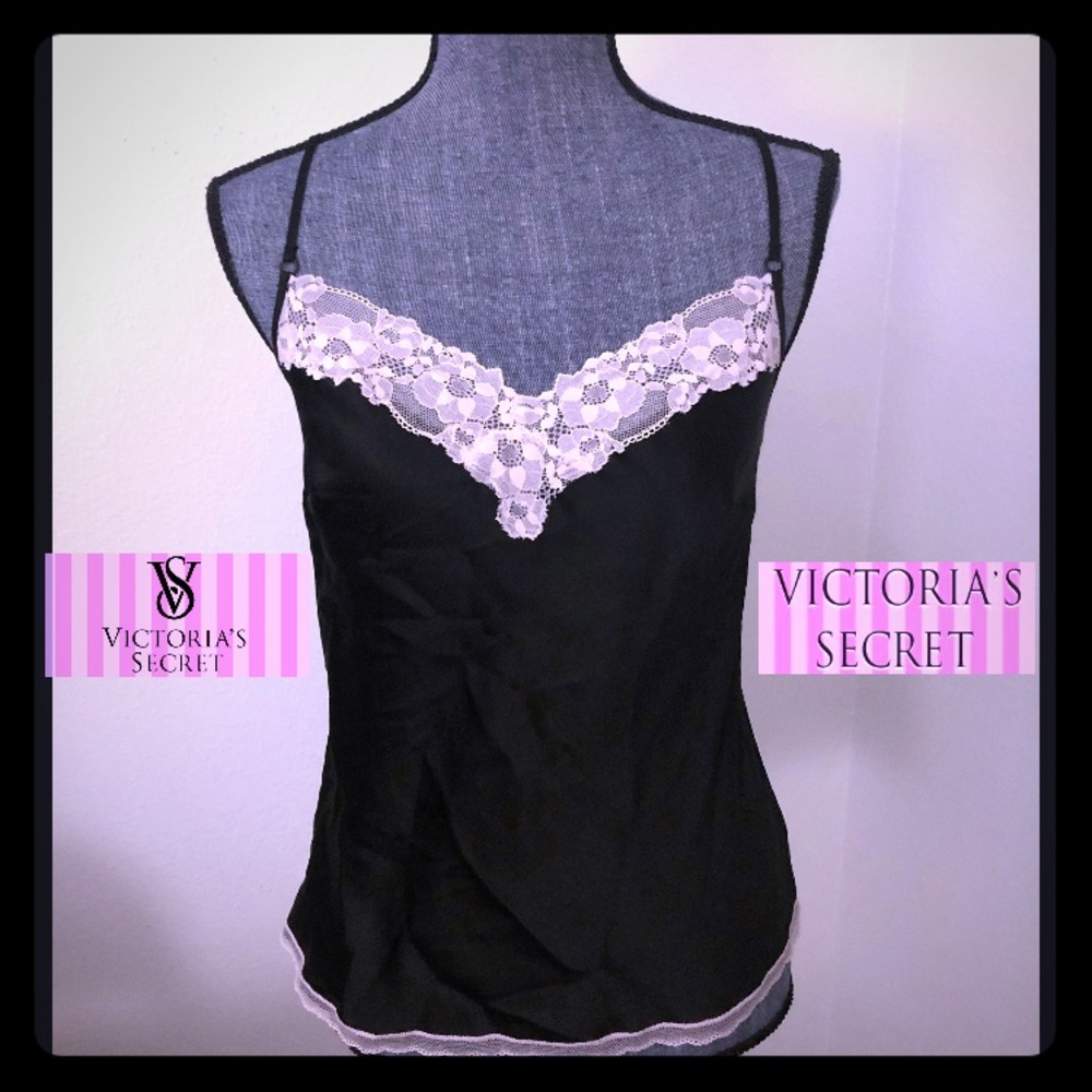 VS Nightie Lace Black Camisole